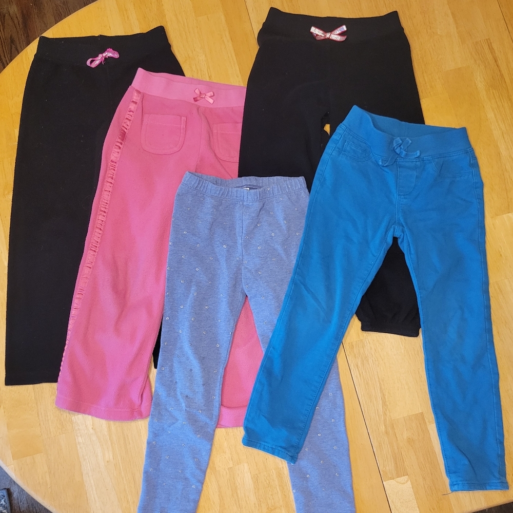 Lot of (5) Pants - Fleece Pants & Leggings